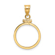 17 mm 14k Yellow Gold coin bezel for 16.5 mm Coin