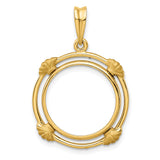 17 mm 14k Yellow Gold coin bezel for 16.5 mm Coin