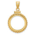 17 mm 14k Yellow Gold coin bezel for 16.5 mm Coin