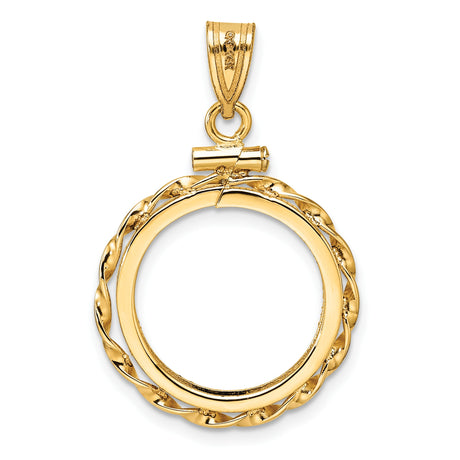 17 mm 14k Yellow Gold coin bezel for 16.5 mm Coin — additional image