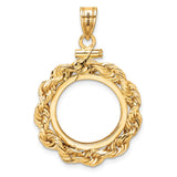 17 mm 14k Yellow Gold coin bezel for 16.5 mm Coin — additional image