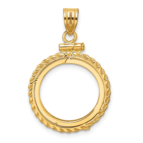 17 mm 14k Yellow Gold coin bezel for 16.5 mm Coin — additional image