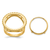 17 mm 14k Yellow Gold coin bezel for 16.5 mm Coin