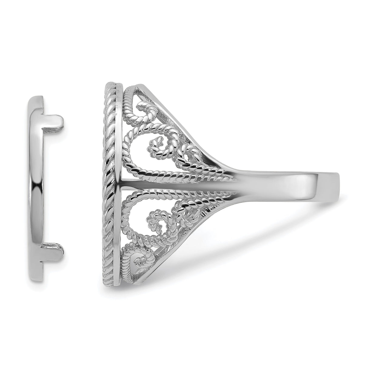 17 mm 14k White Gold coin bezel for 16.5 mm Coin — additional image