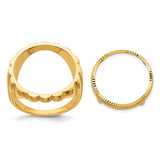 17 mm 10k Yellow Gold coin bezel for 16.5 mm Coin