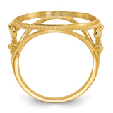 17 mm 14k Yellow Gold coin bezel for 16.5 mm Coin — alternate view