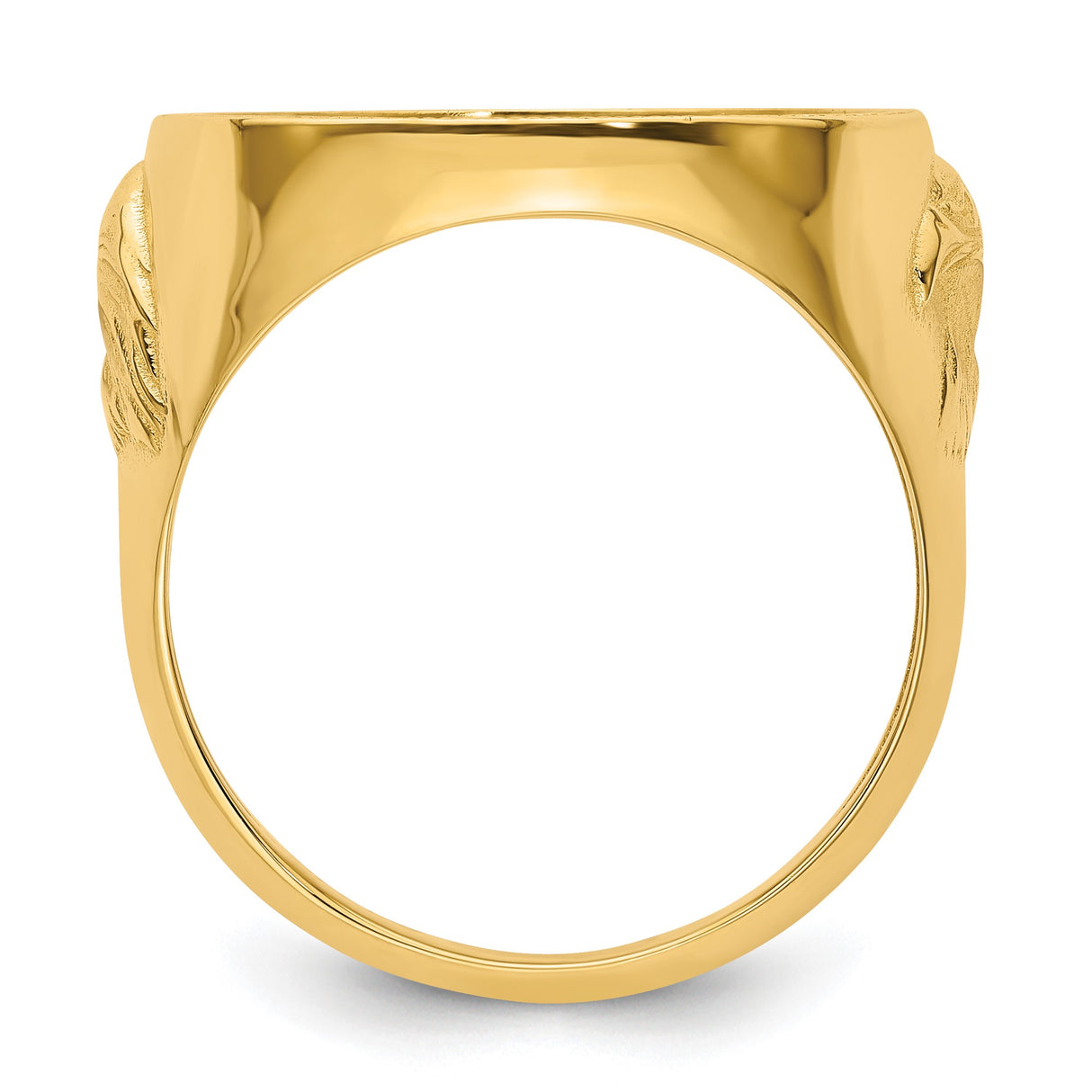 17 mm 14k Yellow Gold coin bezel for 16.5 mm Coin — alternate view