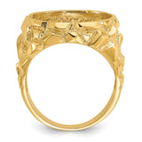 17 mm 14k Yellow Gold coin bezel for 16.5 mm Coin — alternate view