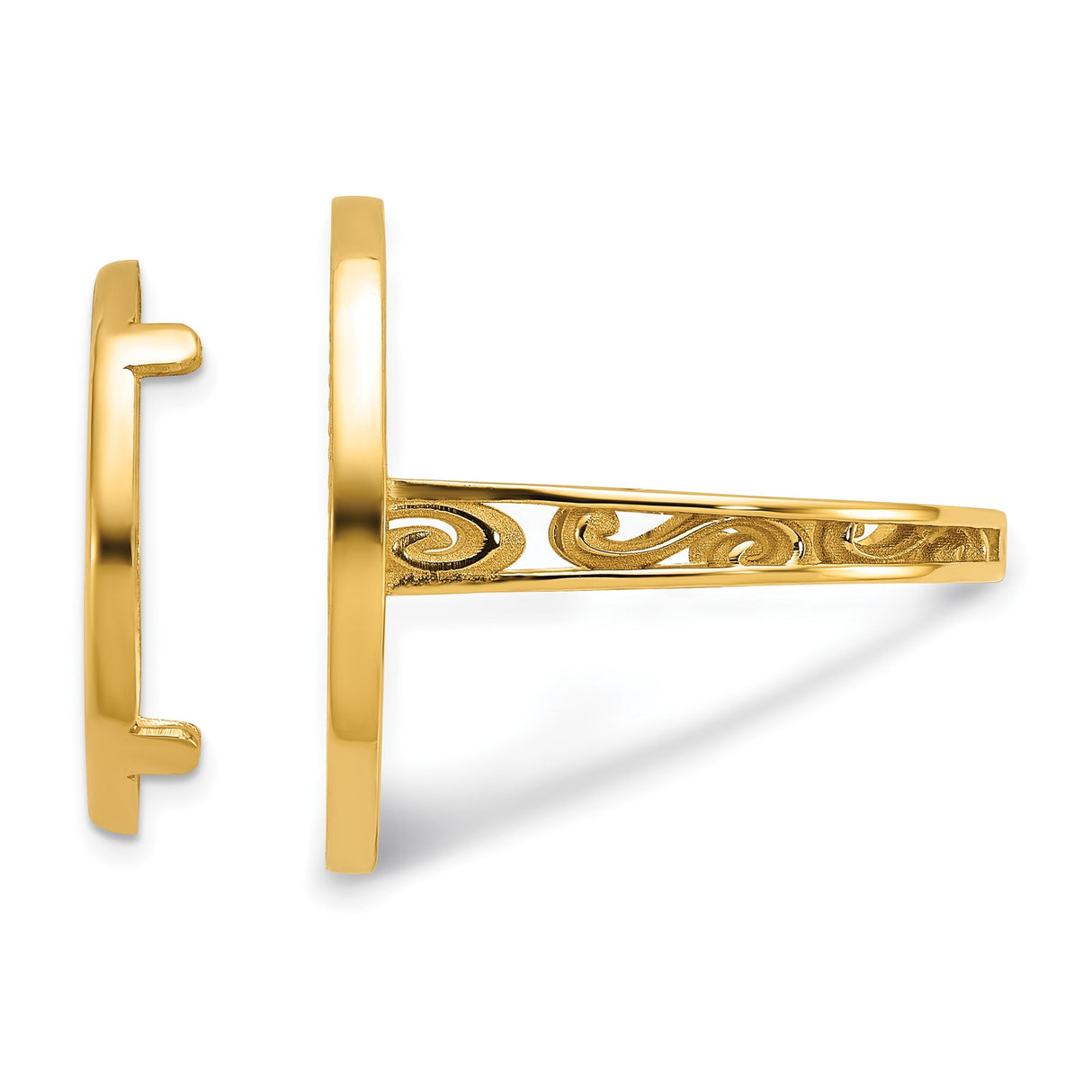 17 mm 10k Yellow Gold coin bezel for 16.5 mm Coin — alternate view