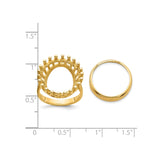 17 mm 14k Yellow Gold coin bezel for 16.5 mm Coin — size reference (ruler)