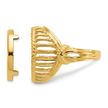 17 mm 14k Yellow Gold coin bezel for 16.5 mm Coin — additional image