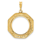 18 mm 14k Yellow Gold coin bezel for 17.8 mm Coin — additional image