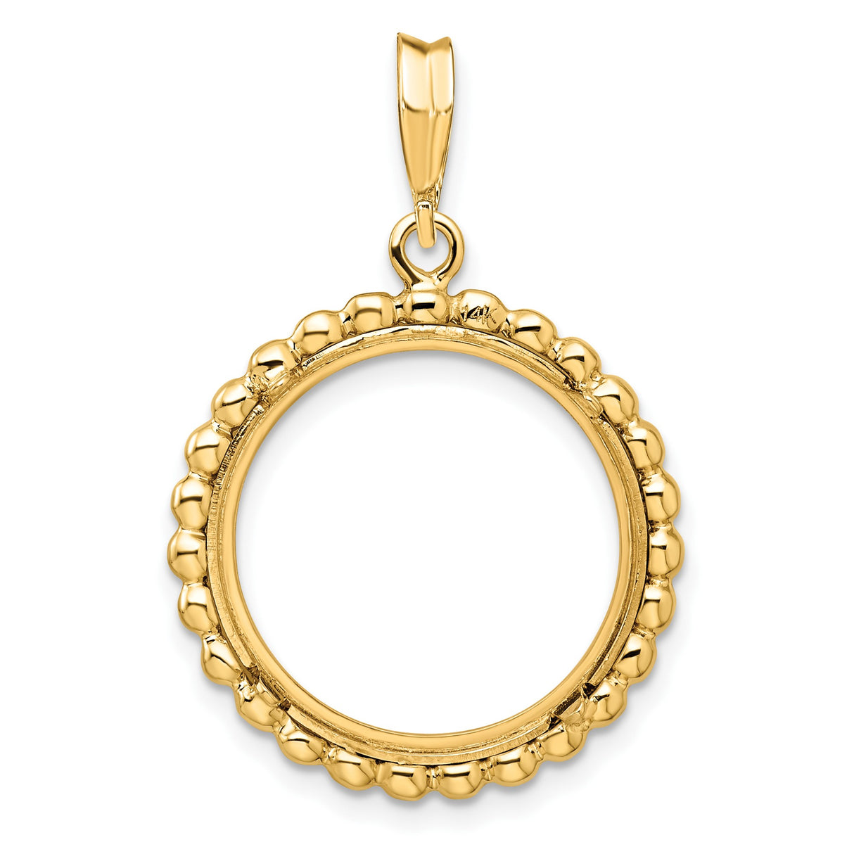 18 mm 14k Yellow Gold coin bezel for 17.8 mm Coin — additional image