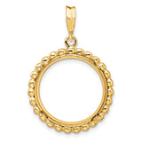 18 mm 14k Yellow Gold coin bezel for 17.8 mm Coin — additional image