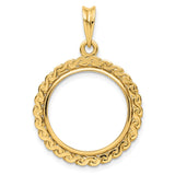 18 mm 14k Yellow Gold coin bezel for 17.8 mm Coin