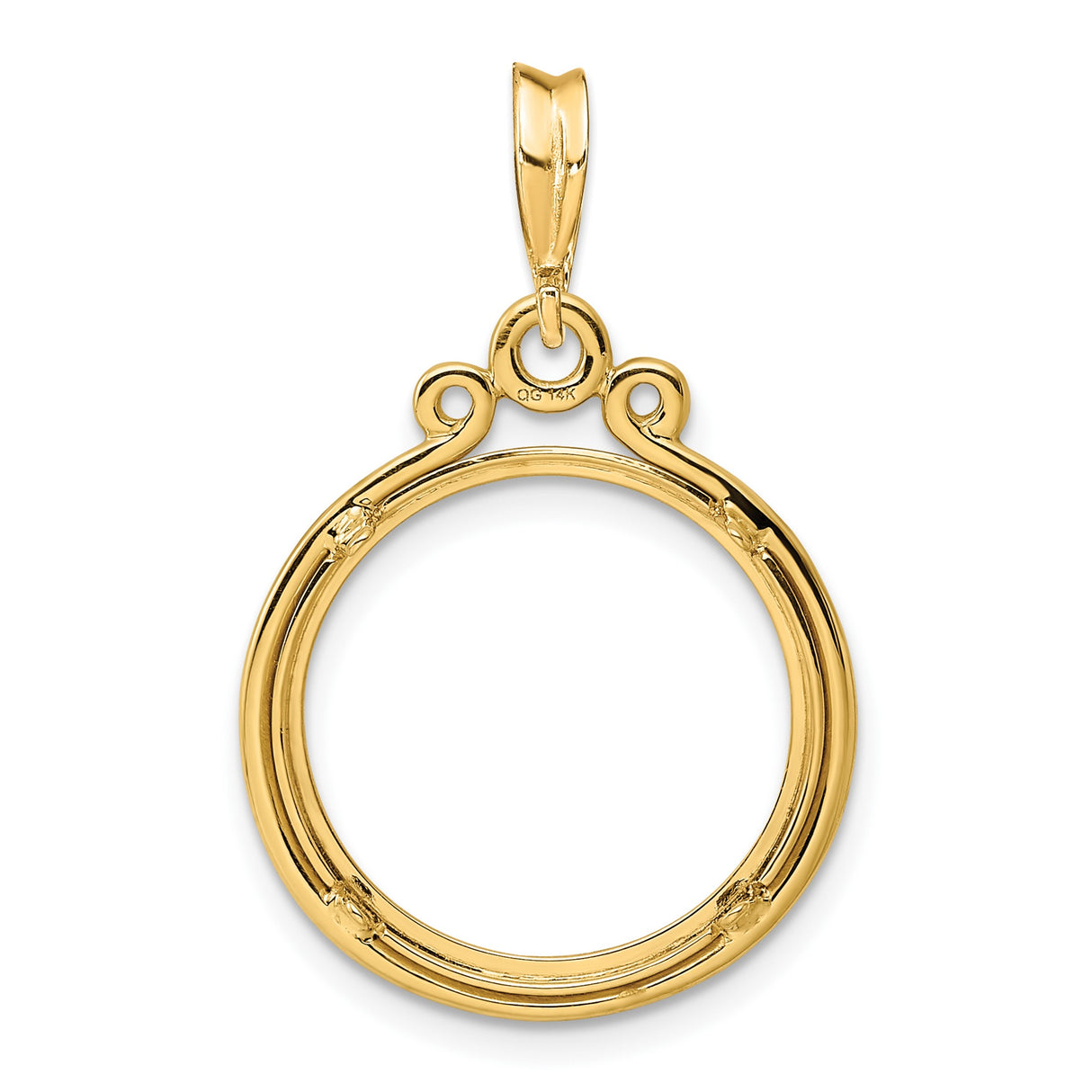 18 mm 14k Yellow Gold coin bezel for 17.8 mm Coin — additional image