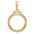 18 mm 14k Yellow Gold coin bezel for 17.8 mm Coin