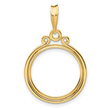 18 mm 14k Yellow Gold coin bezel for 17.8 mm Coin