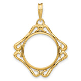 18 mm 14k Yellow Gold coin bezel for 17.8 mm Coin