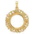 18 mm 14k Yellow Gold coin bezel for 17.8 mm Coin