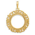 18 mm 14k Yellow Gold coin bezel for 17.8 mm Coin