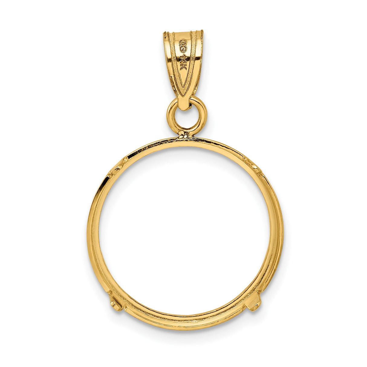 18 mm 14k Yellow Gold coin bezel for 17.8 mm Coin — additional image