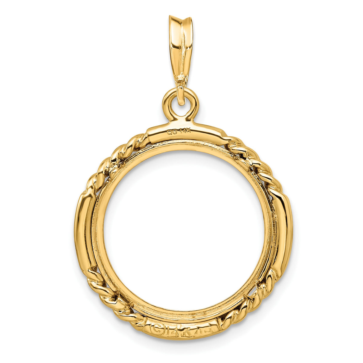 18 mm 14k Yellow Gold coin bezel for 17.8 mm Coin — additional image