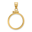18 mm 10k Yellow Gold coin bezel for 17.8 mm Coin