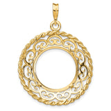 18 mm 14k Yellow Gold coin bezel for 17.8 mm Coin — additional image