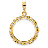 18 mm 14k Yellow Gold coin bezel for 17.8 mm Coin — additional image
