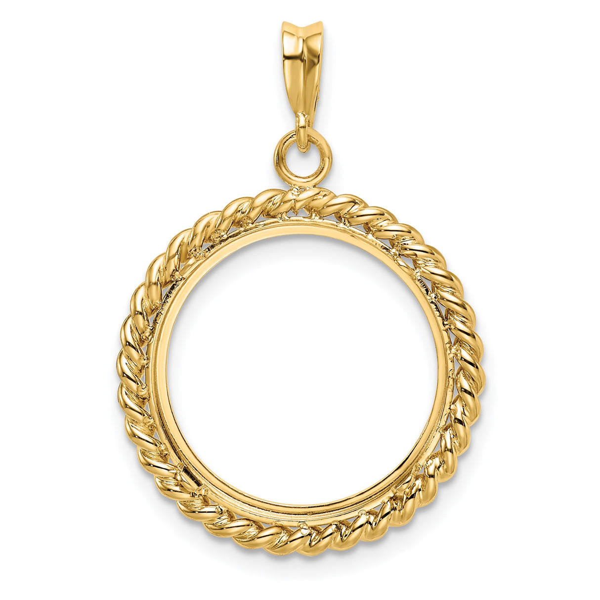 18 mm 14k Yellow Gold coin bezel for 17.8 mm Coin — additional image