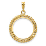 18 mm 14k Yellow Gold coin bezel for 17.8 mm Coin — additional image