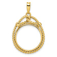 18 mm 14k Yellow Gold coin bezel for 17.8 mm Coin