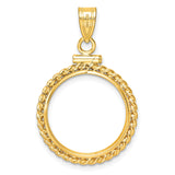 18 mm 14k Yellow Gold coin bezel for 17.8 mm Coin — additional image