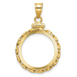 18 mm 14k Yellow Gold coin bezel for 17.8 mm Coin