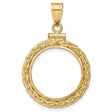 18 mm 14k Yellow Gold coin bezel for 17.8 mm Coin