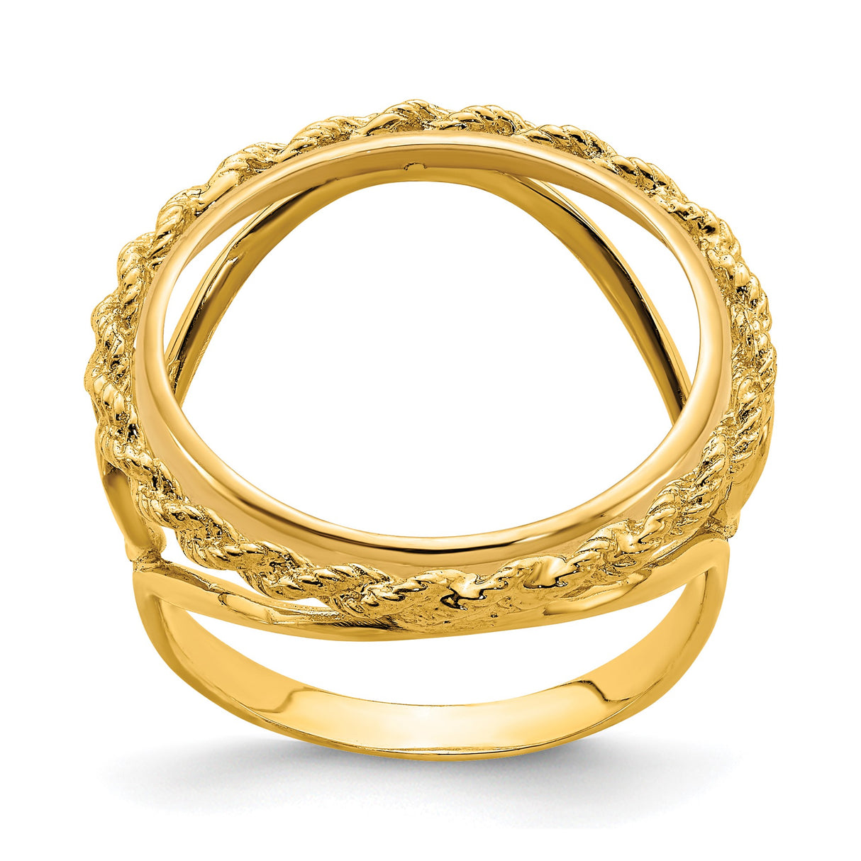 18 mm 14k Yellow Gold coin bezel for 17.8 mm Coin — additional image