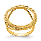 18 mm 14k Yellow Gold coin bezel for 17.8 mm Coin — additional image