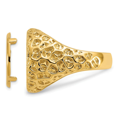 18 mm 14k Yellow Gold coin bezel for 17.8 mm Coin — additional image
