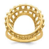 18 mm 14k Yellow Gold coin bezel for 17.8 mm Coin — additional image