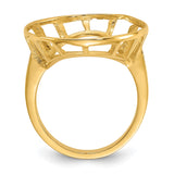 18 mm 14k Yellow Gold coin bezel for 17.8 mm Coin — alternate view