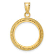 18 mm 14k Yellow Gold coin bezel for 18 mm Coin