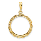 18 mm 14k Yellow Gold coin bezel for 18 mm Coin — additional image