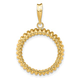 18 mm 14k Yellow Gold coin bezel for 18 mm Coin