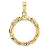 18 mm 14k Yellow Gold coin bezel for 18 mm Coin