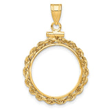 18 mm 14k Yellow Gold coin bezel for 18 mm Coin