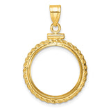 18 mm 14k Yellow Gold coin bezel for 18 mm Coin — additional image