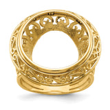 18 mm 14k Yellow Gold coin bezel for 18 mm Coin — additional image