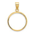 19 mm 10k Yellow Gold coin bezel for 19 mm Coin