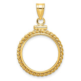 19 mm 14k Yellow Gold coin bezel for 19 mm Coin